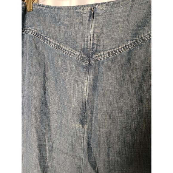 Standards & Practices Adjustable Hem Skirt Modern Women's Denim Tencel Large - Picture 7 of 9